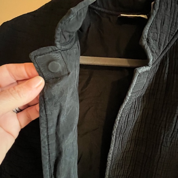 Chico's Black Gauzy Silk Jacket with Magnetic Closure - Picture 3 of 7